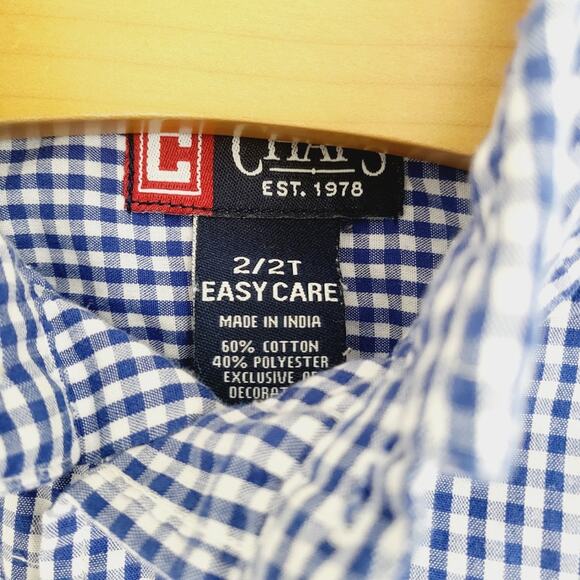Chaps 2T easy care gingham button down shirt - Picture 3 of 3